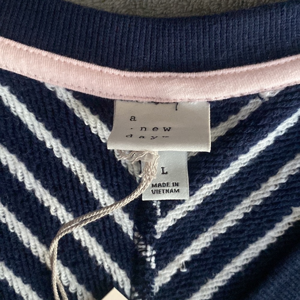 A New Day Women’s Striped V-Neck Sweater - Picture 5 of 10